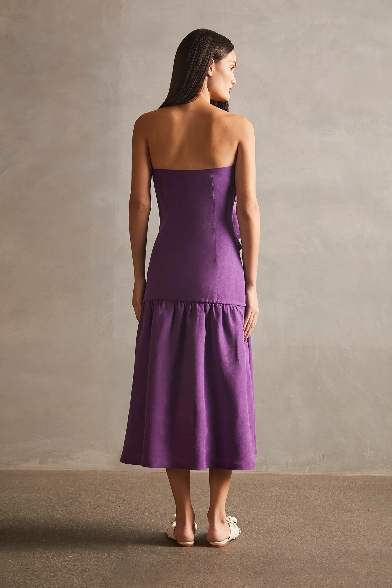 Fantasy Solid Cut-Out Strapless Dress with Bows - Image 2