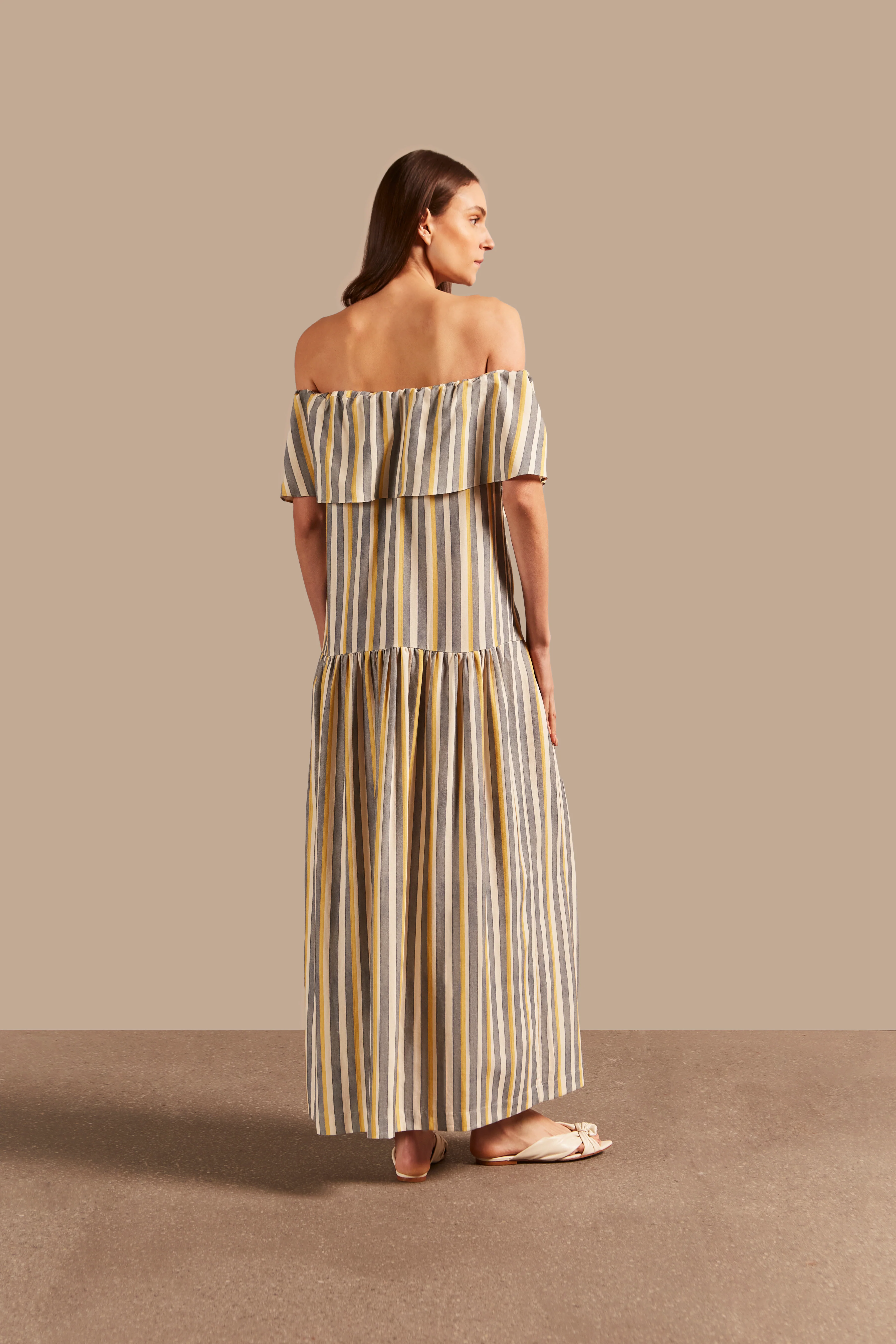 Golden Age Off-The-Shoulder Long Dress - Image 2