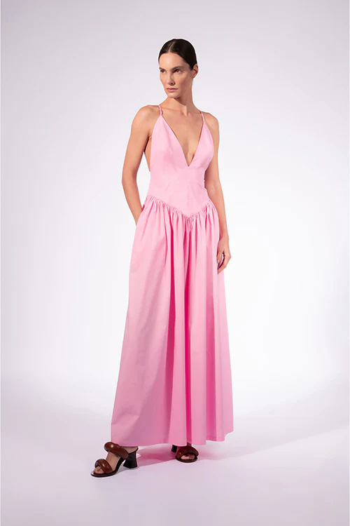 Opulence Deep V-Neck Maxi Dress - Image 2
