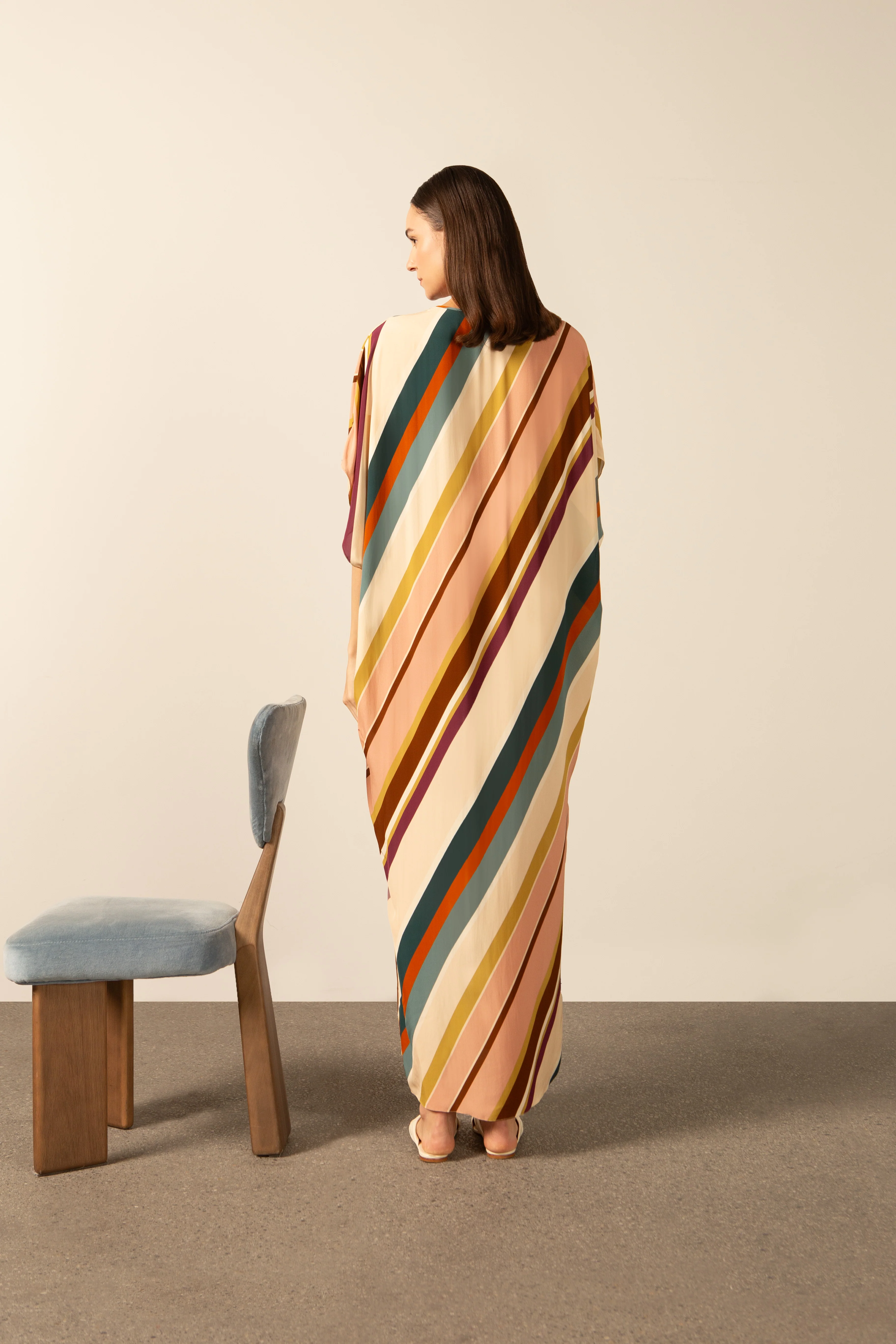 Organic Stripes Long Kaftan - Image 2