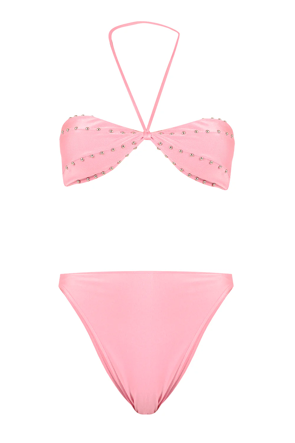 Solid Carre Vintage High-leg Halterneck Bikini - Image 2