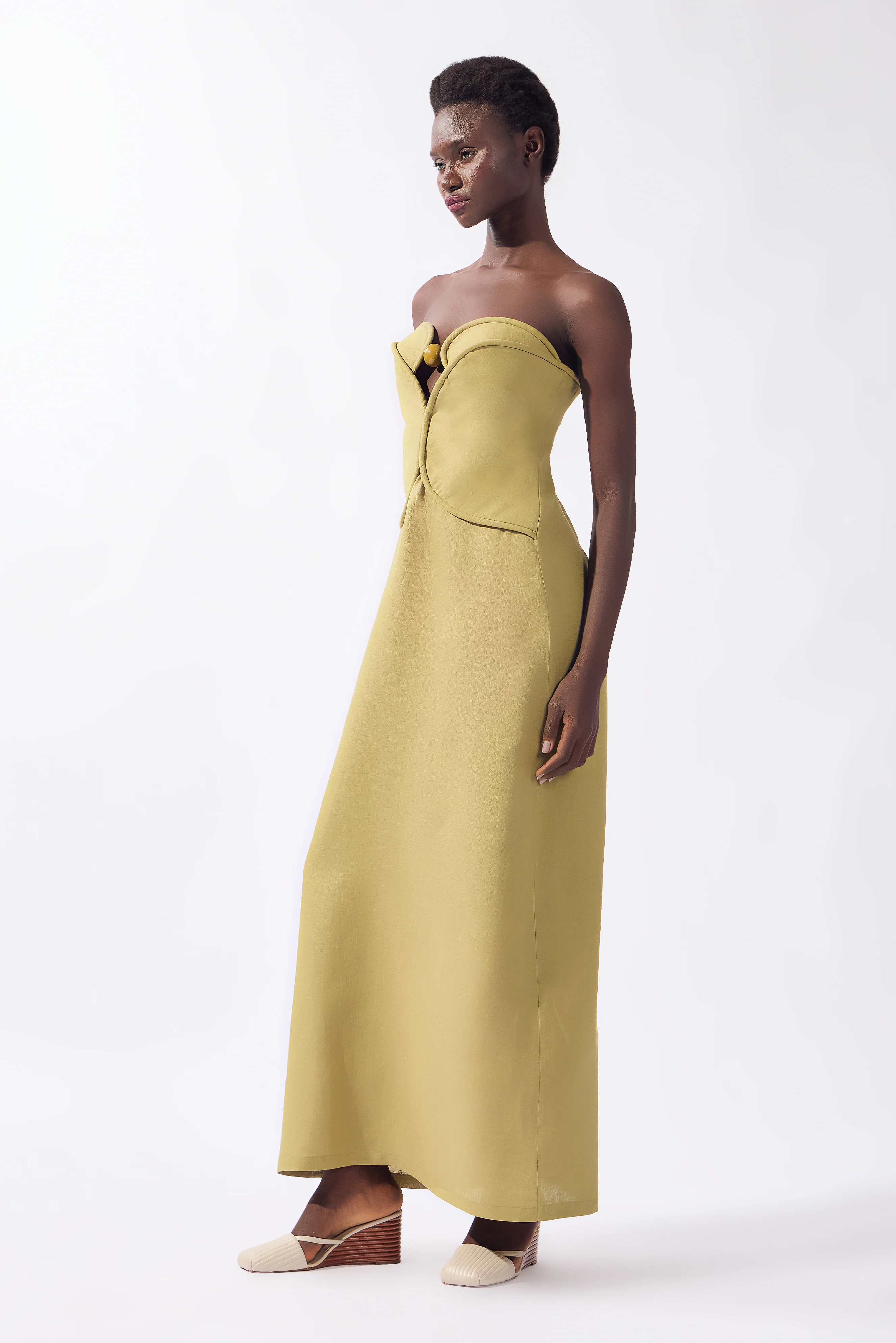 Solid Corset Maxi Dress