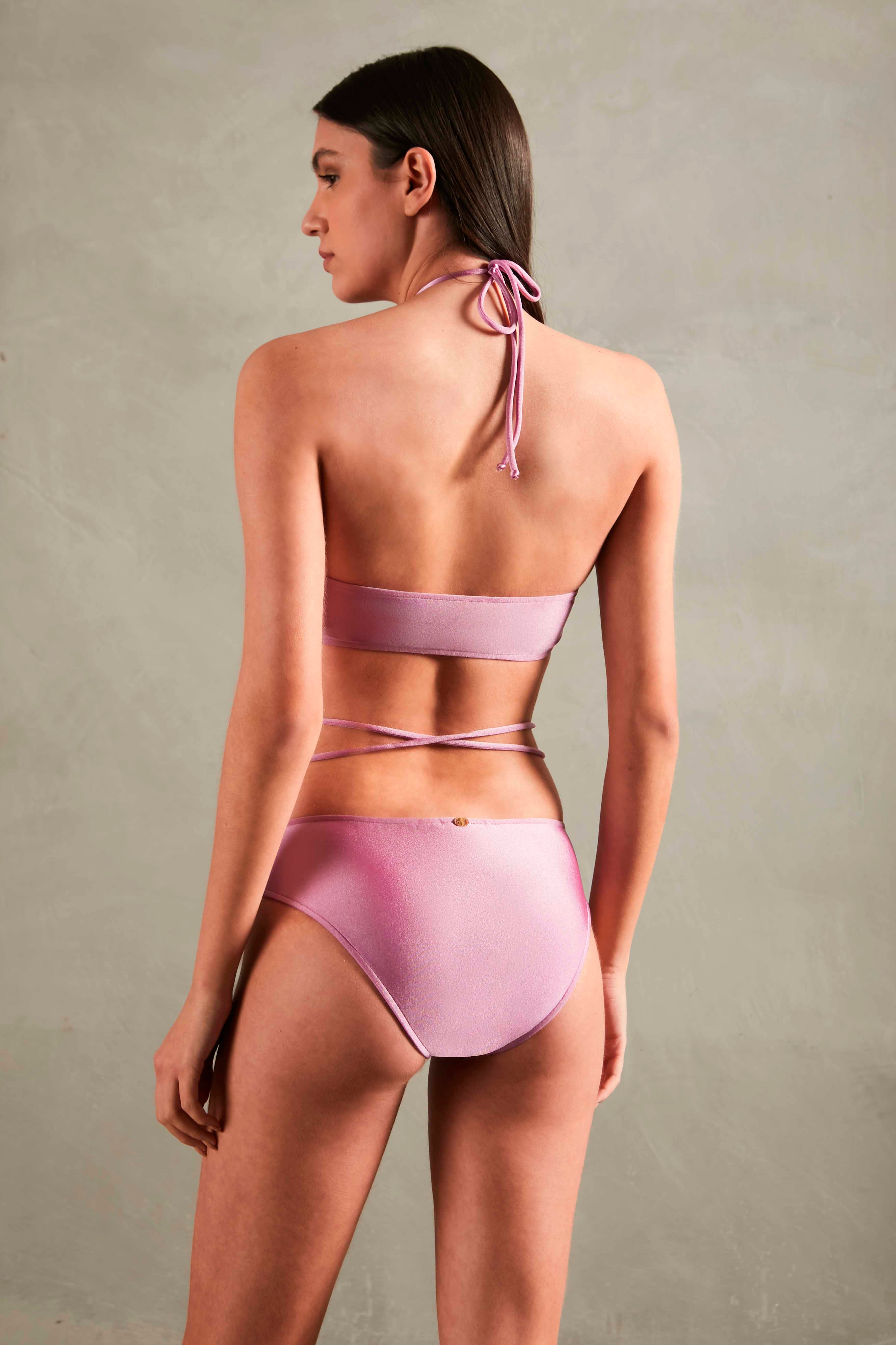 Solid Wraparound Bikini - Image 3